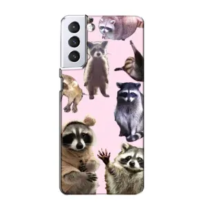 Силиконовый Чехол с Енотами на Samsung Galaxy S21 (Смешные Еноты)