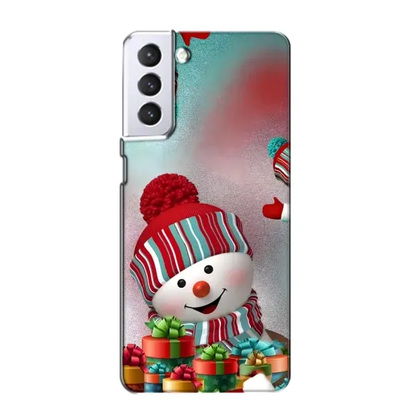 Чехол с рисунком «Снеговик в шапке» для Samsung Galaxy S21 Чехол с рисунком «Снеговик в шапке» для Samsung Galaxy S21