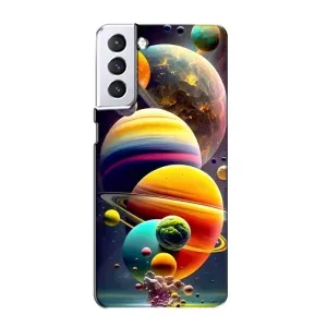 Чехол (ТПУ) с планетами на Samsung Galaxy S21 (Солнечна система)