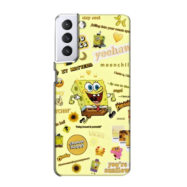 Чехол с рисунком «Спанч Боб бежит» для Samsung Galaxy S21 Чехол с рисунком «Спанч Боб бежит» для Samsung Galaxy S21