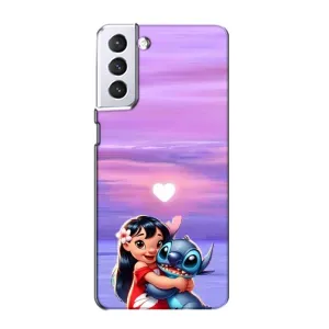 Чехол с рисунком Стич для Samsung Galaxy S21 (Стич и Лило)