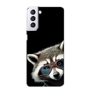 Силиконовый Чехол с Енотами на Samsung Galaxy S21 (Стильный Енот)