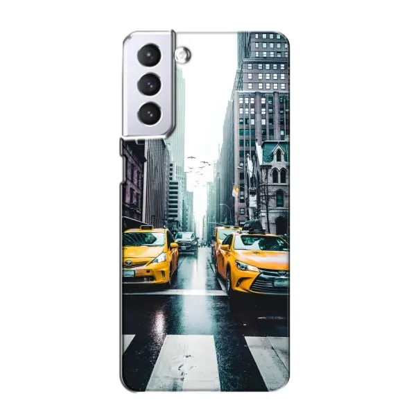 Чехол с рисунком «Такси» для Samsung Galaxy S21 Чехол с рисунком «Такси» для Samsung Galaxy S21