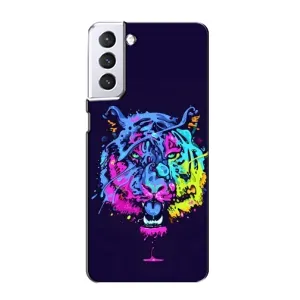 Силіконовий бампер з картинкою звірів для Samsung Galaxy S21 (Тигр-Арт)