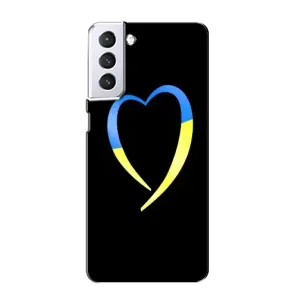 Силиконовый Чехол на Samsung Galaxy S21 (Я-Украина) (Украинское сердце)