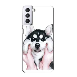 Бампер для Samsung Galaxy S21 с картинкой "Песики" (Собака Хаски)