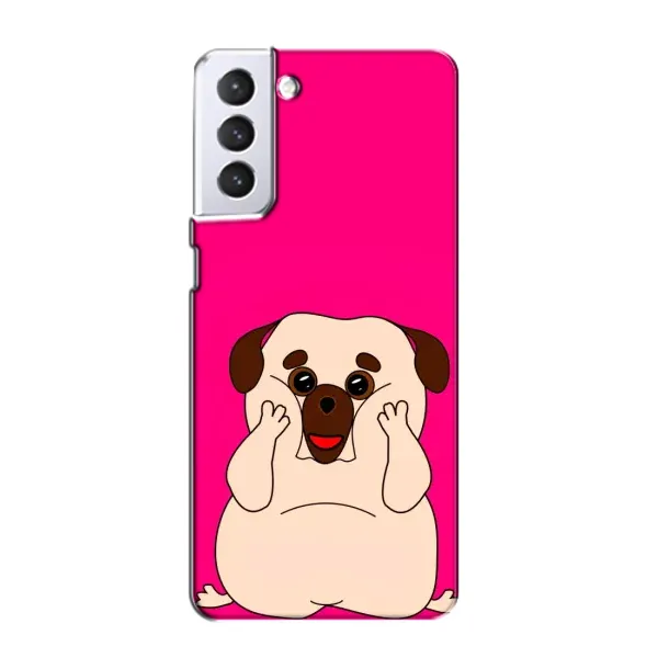 Чехол с рисунком «Веселый Мопсик» для Samsung Galaxy S21