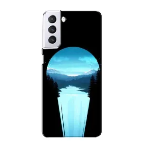 Летний Чехол на Samsung Galaxy S21 (Синий Водопад)