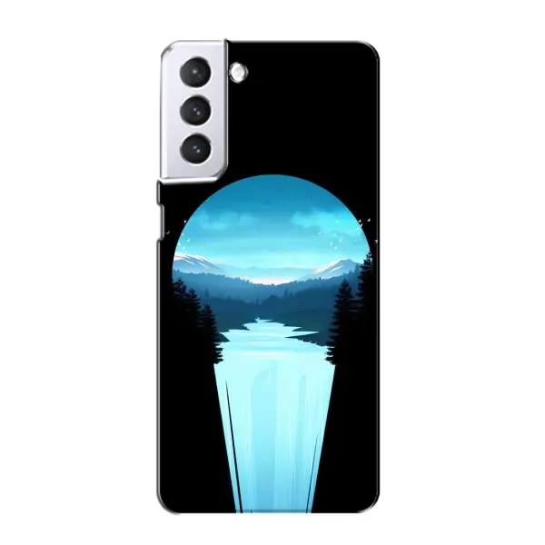 Чехол с рисунком «Синий Водопад» для Samsung Galaxy S21