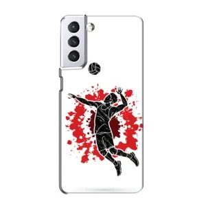 Чохли з прінтом Спортивна тематика для Samsung Galaxy S21 (Волейболіст)