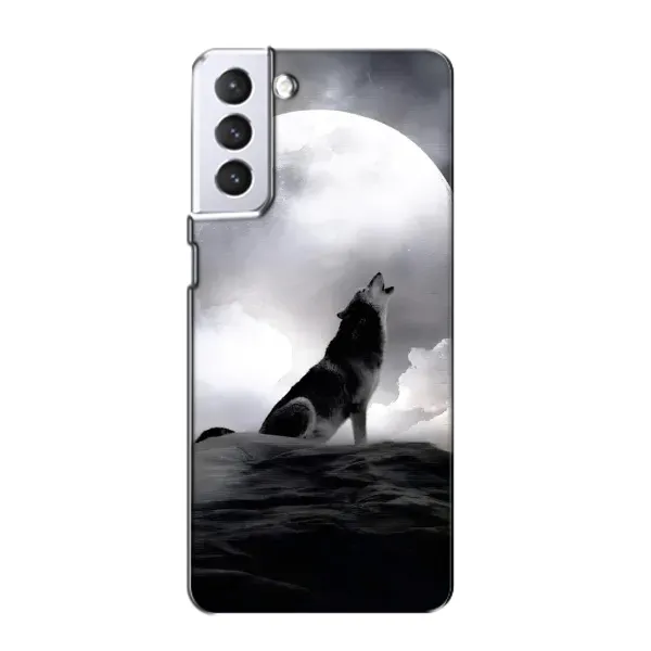 Чехол с рисунком «Волк и луна» для Samsung Galaxy S21 Чехол с рисунком «Волк и луна» для Samsung Galaxy S21