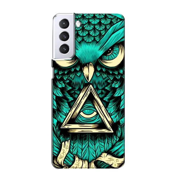 Чехол с рисунком «Зеленая сова» для Samsung Galaxy S21 Чехол с рисунком «Зеленая сова» для Samsung Galaxy S21