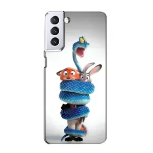 Силиконовый чехол с принтом Зоотрополіс для Samsung Galaxy S21 (Змея Зоо)
