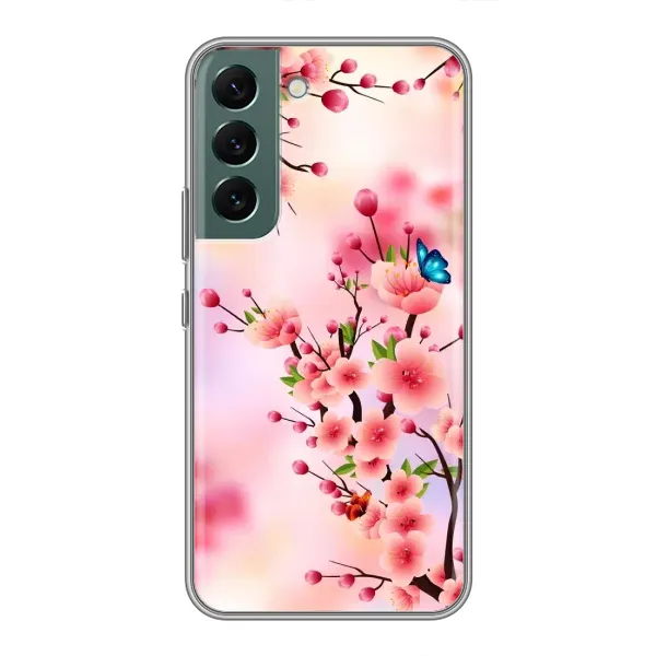 Чехол с рисунком «Бабочки на сакуре» для Samsung Galaxy S22 Plus Чехол с рисунком «Бабочки на сакуре» для Samsung Galaxy S22 Plus