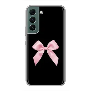 Чехол банты для Samsung Galaxy S22 Plus (Бант на черном)