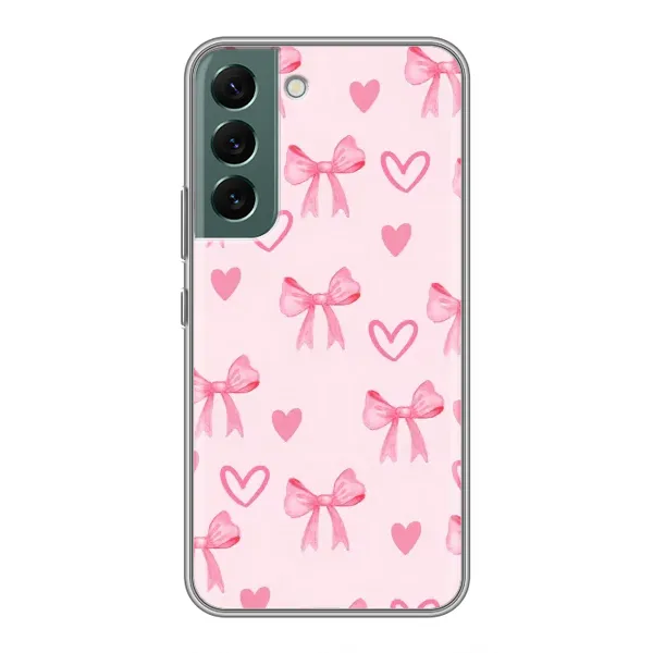Чехол с рисунком «Бантики и сердечки» для Samsung Galaxy S22 Plus Чехол с рисунком «Бантики и сердечки» для Samsung Galaxy S22 Plus