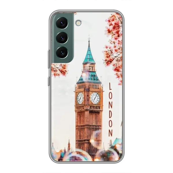 Чехол с рисунком «Часы Лондон» для Samsung Galaxy S22 Plus