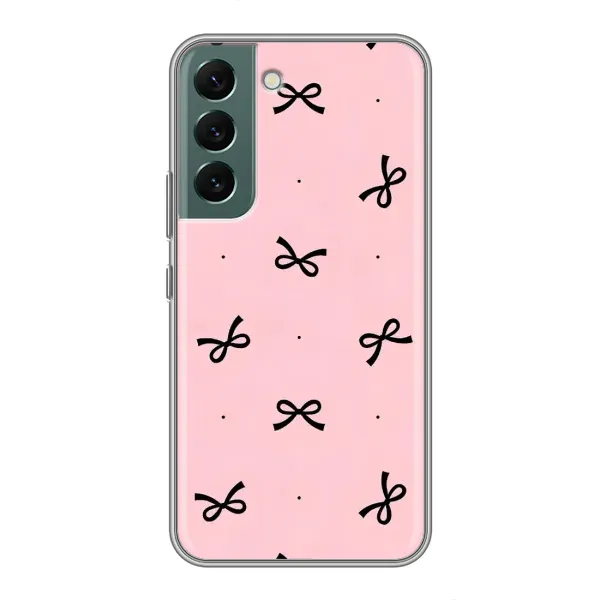 Чехол с рисунком «Черные бантики» для Samsung Galaxy S22 Plus Чехол с рисунком «Черные бантики» для Samsung Galaxy S22 Plus