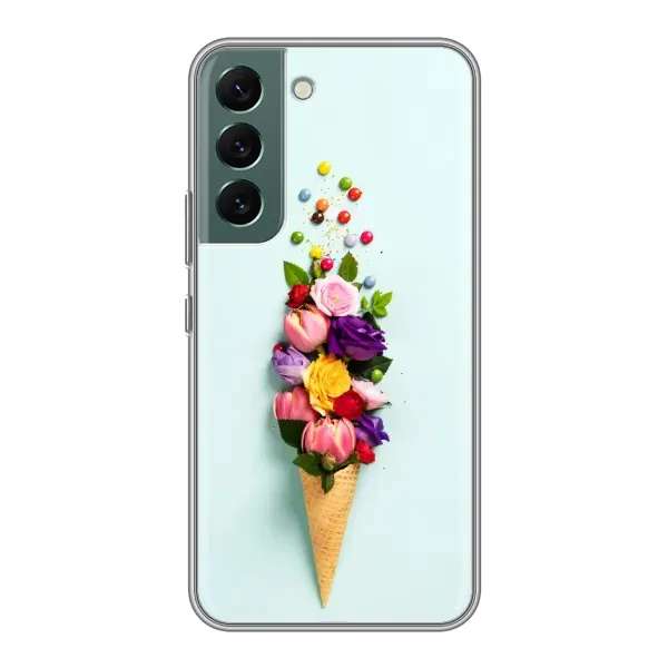 Чехол с рисунком «Цветок-мороженное» для Samsung Galaxy S22 Plus Чехол с рисунком «Цветок-мороженное» для Samsung Galaxy S22 Plus
