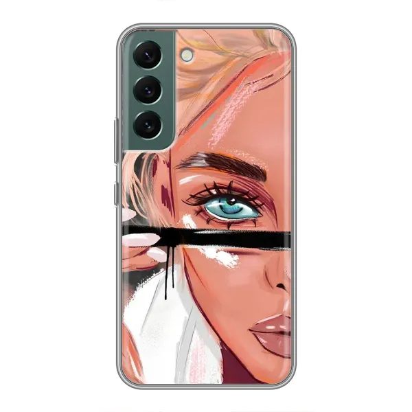 Чехол с рисунком «Девушка и ресницы» для Samsung Galaxy S22 Plus Чехол с рисунком «Девушка и ресницы» для Samsung Galaxy S22 Plus