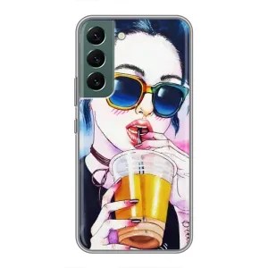 Чохол з картинкою Модні Дівчата Samsung Galaxy S22 Plus (Дівчина з коктейлем)