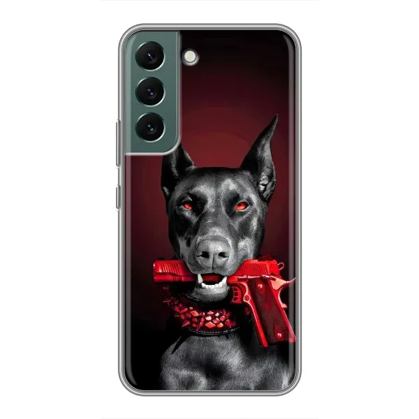 Чехол с рисунком «Доберман злой» для Samsung Galaxy S22 Plus