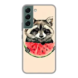 Силиконовый Чехол с Енотами на Samsung Galaxy S22 Plus (Енот)