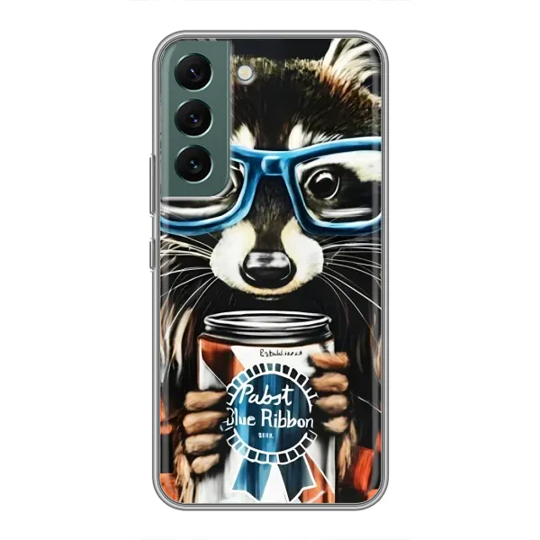 Чехол с рисунком «Енот в очках» для Samsung Galaxy S22 Plus Чехол с рисунком «Енот в очках» для Samsung Galaxy S22 Plus