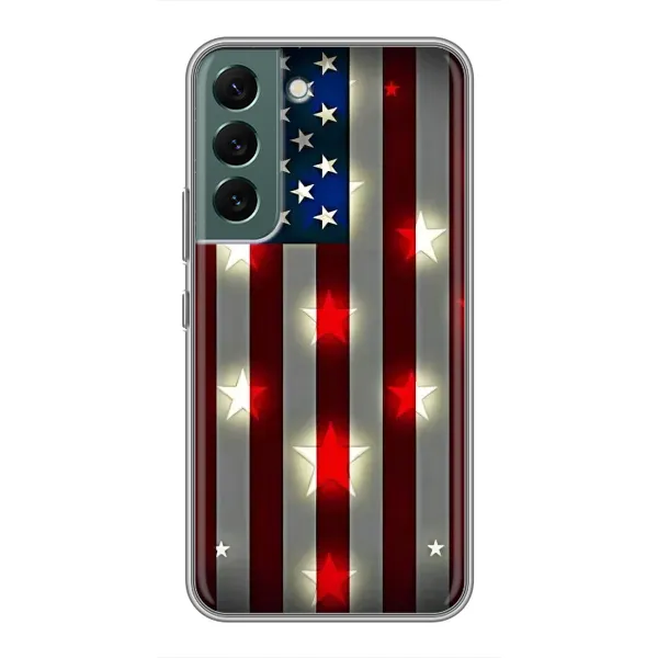 Чехол с рисунком «Флаг США 2» для Samsung Galaxy S22 Plus Чехол с рисунком «Флаг США 2» для Samsung Galaxy S22 Plus