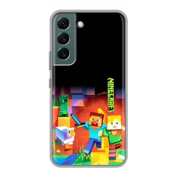 Чехол с рисунком «Герой Майнкрафт» для Samsung Galaxy S22 Plus Чехол с рисунком «Герой Майнкрафт» для Samsung Galaxy S22 Plus