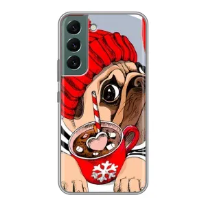 Бампер для Samsung Galaxy S22 Plus с картинкой "Песики" (Грустная собака)