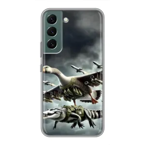 Чехол с мемами тралалело тралала для Samsung Galaxy S22 Plus (Гусини и крокодило)