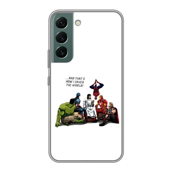 Чехол с рисунком «Иисус супергерой» для Samsung Galaxy S22 Plus Чехол с рисунком «Иисус супергерой» для Samsung Galaxy S22 Plus