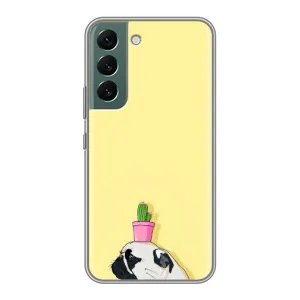 Бампер для Samsung Galaxy S22 Plus с картинкой "Песики" (Кактус на голове)