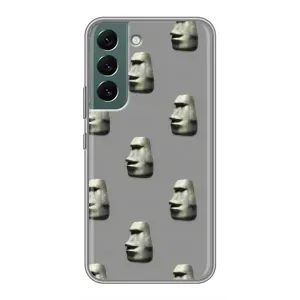 Бампер с принтом Мемы для Samsung Galaxy S22 Plus (Каменное лицо)