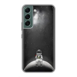 Силіконовый Чохол з принтом "Космонавти" на Samsung Galaxy S22 Plus (Космонавт романтик)