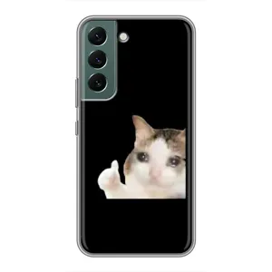 Бампер с принтом Мемы для Samsung Galaxy S22 Plus (Кот в слезах)