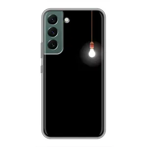 Чохол з картинками на чорному фоні для Samsung Galaxy S22 Plus (Лампочка)