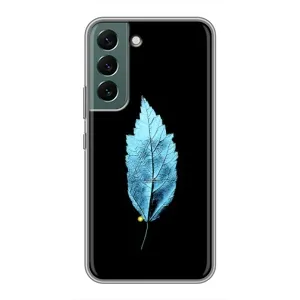 Чохол з картинками на чорному фоні для Samsung Galaxy S22 Plus (Листя)