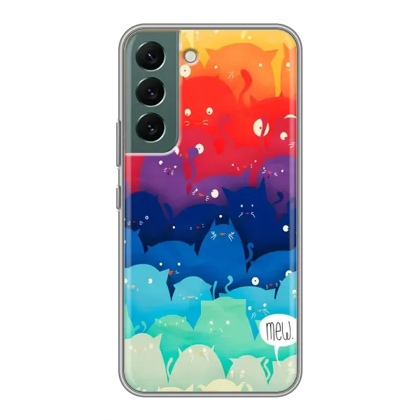 Чехол с рисунком «Mew» для Samsung Galaxy S22 Plus