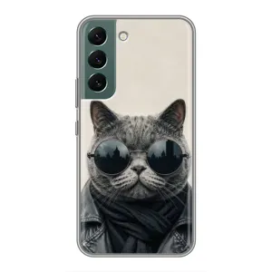 Чехол на тематику: Коты для Samsung Galaxy S22 Plus (Модный кот)