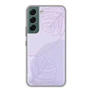 Чохол квітковий дизайн для Samsung Galaxy S22 Plus (Монстера фіолетова)