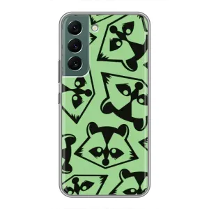 Силиконовый Чехол с Енотами на Samsung Galaxy S22 Plus (Мордочки Енота)