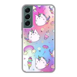Чехол Unicorn на Samsung Galaxy S22 Plus (Радуга и Единорог)