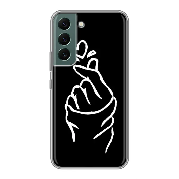 Чехол с рисунком «Сердце на черном» для Samsung Galaxy S22 Plus