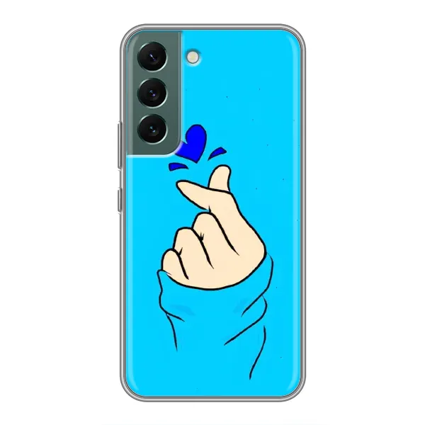 Чехол с рисунком «Сердце на синем» для Samsung Galaxy S22 Plus