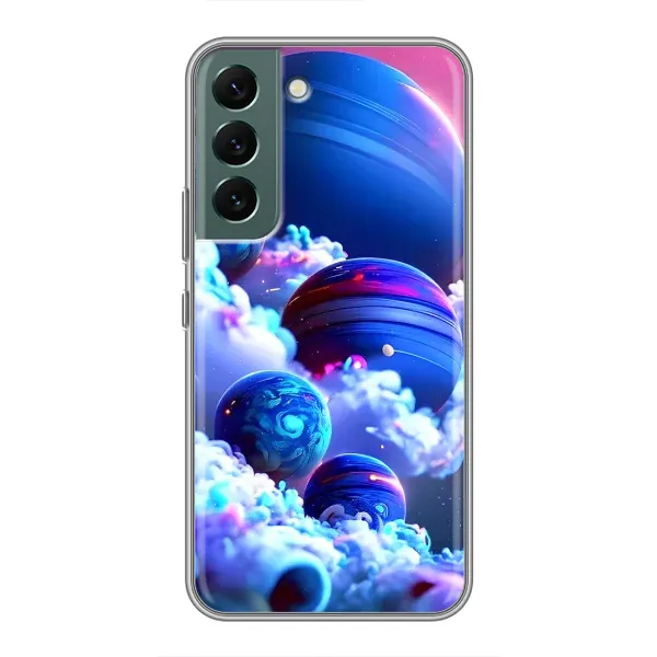 Чехол с рисунком «Синие планеты» для Samsung Galaxy S22 Plus Чехол с рисунком «Синие планеты» для Samsung Galaxy S22 Plus