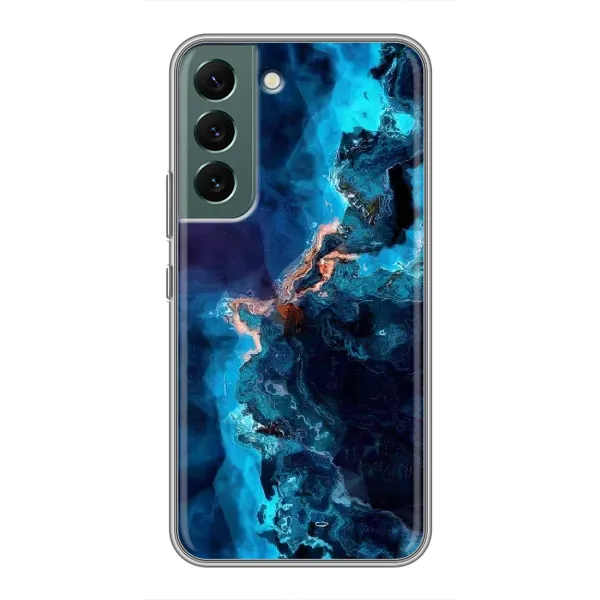 Чехол с рисунком «Синий мрамор» для Samsung Galaxy S22 Plus Чехол с рисунком «Синий мрамор» для Samsung Galaxy S22 Plus