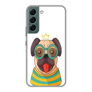 Бампер для Samsung Galaxy S22 Plus с картинкой "Песики" (Собака Король)