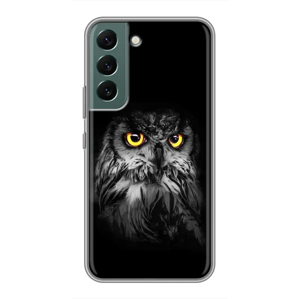 Чехол с рисунком «Сова на чёрном» для Samsung Galaxy S22 Plus Чехол с рисунком «Сова на чёрном» для Samsung Galaxy S22 Plus